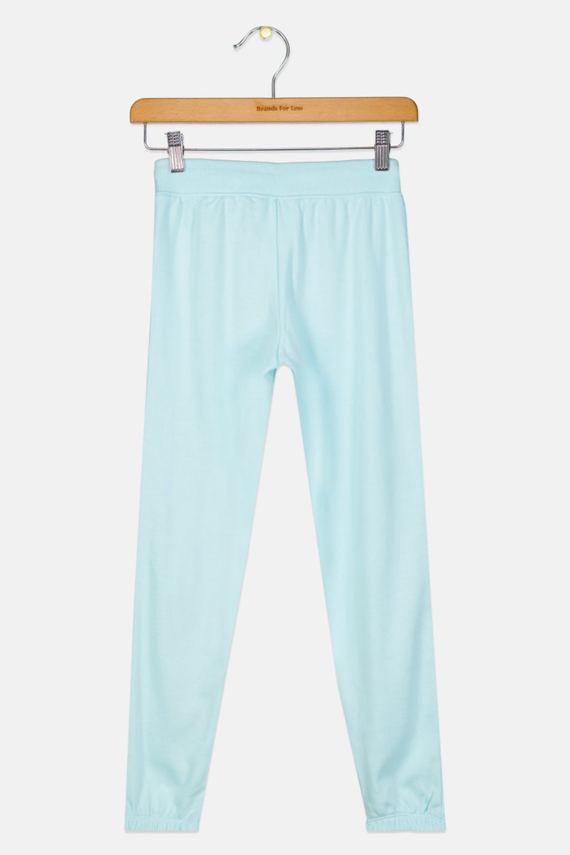 GAP Kids Girl Brand Logo Jogger Pants, Sky Blue  - Image 2