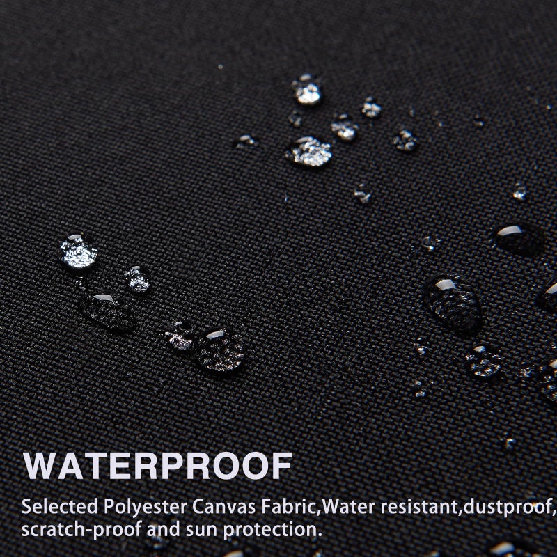 Gheeidau Canvas Repair Patch 9Ã—11 Inch 3Pcs Waterproof Self-Adhesive Fabric Repair Patch for Tents,Boat Cover,Pop Up Canopy,Patio,Bags,Car Seats,Sofas,Furniture Cover(Black) - Image 2