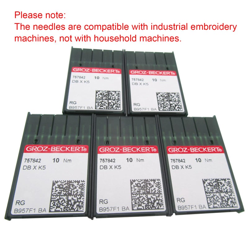 ckpsms 50PCS Groz Beckert DBXK5 Industrial Embroidery Machine Needles in CKPSMS Clear Plastic Box Compatible with/Replacement for Tajima Brand Barudan Brand SWF Brand (75/11) - Image 3