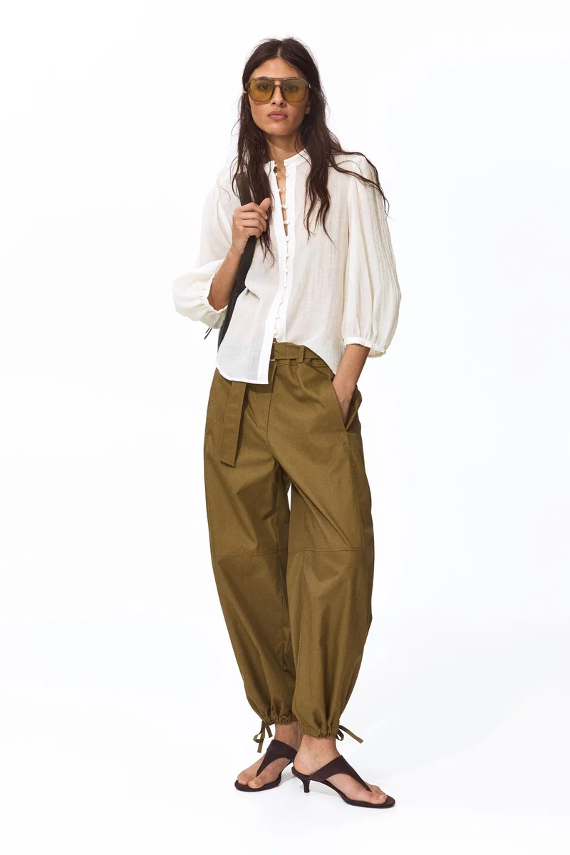H&M  Balloon-sleeved blouse for Women | Best Price UAE