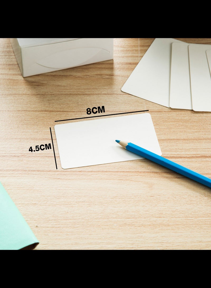 Generic Blank White Cardboard Paper Message Card Business Cards Word Card DIY Tag Card 100 Pcs（White)  - Image 3