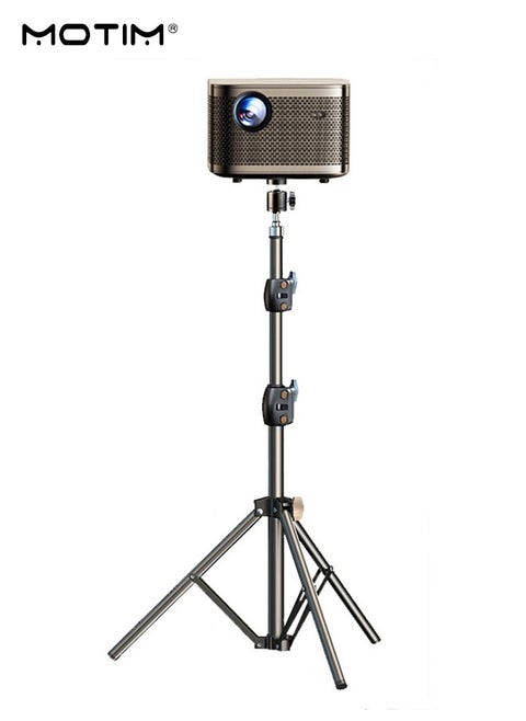Projector Tripod Stand, Floor Tripod Stand, 360° Rotation Universal Adjustment Up to 170 CM Height, Foldable Stable Telescopic Support for Office Home Stage Studio Outdoor