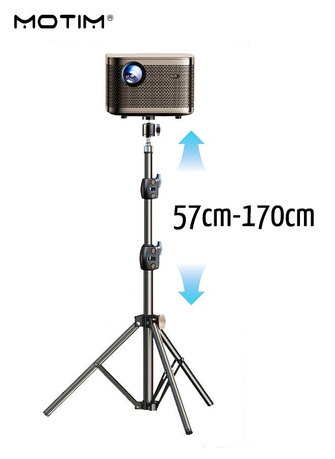 Motim - Projector Tripod Stand, Floor Tripod Stand, 360° Rotation Universal Adjustment Up to 170 CM Height, Foldable Stable Telescopic Support for Office Home Stage Studio Outdoor - Image 1