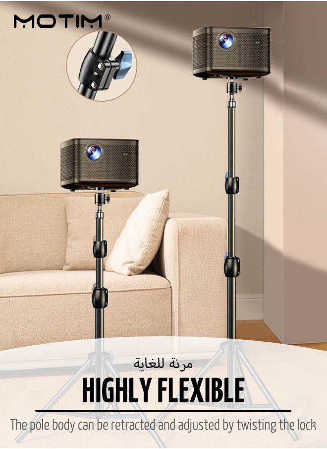 Motim - Projector Tripod Stand, Floor Tripod Stand, 360° Rotation Universal Adjustment Up to 170 CM Height, Foldable Stable Telescopic Support for Office Home Stage Studio Outdoor - Image 1