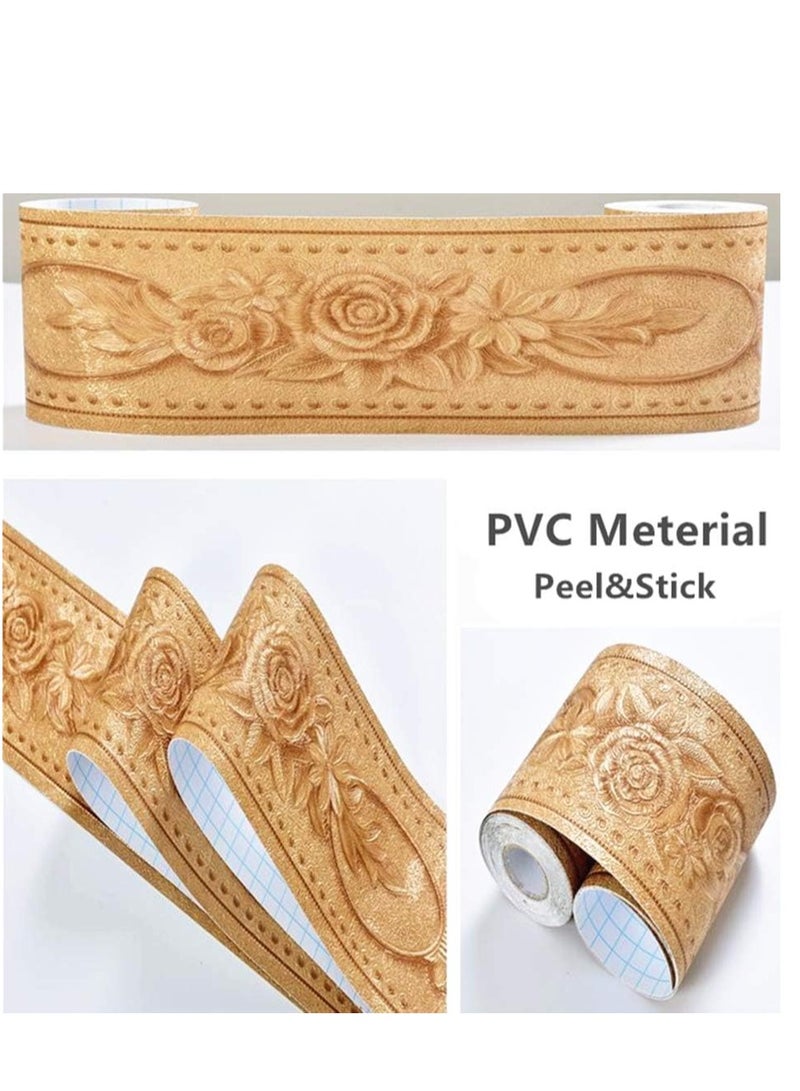 SOLARAE 3D Flower Pattern Molding Peel Stick Wall for Home Decor Bathroom Mirror Wallpaper and Frame Kitchen Bulletin Board - Image 3