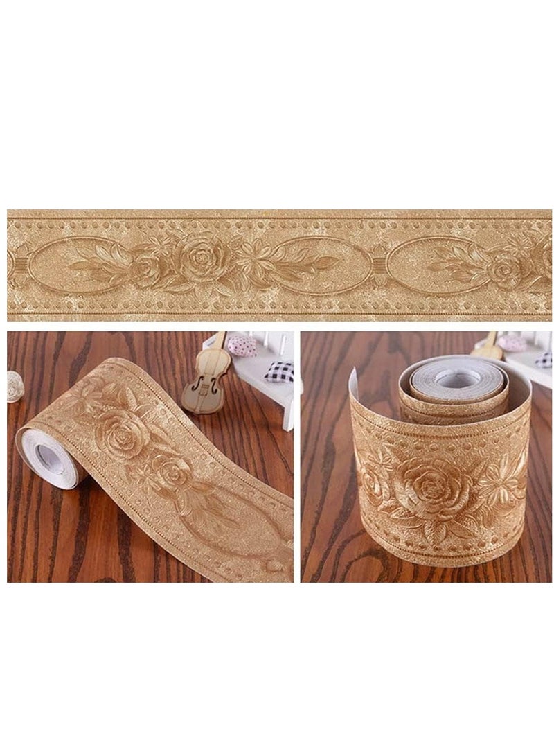 SOLARAE 3D Flower Pattern Molding Peel Stick Wall for Home Decor Bathroom Mirror Wallpaper and Frame Kitchen Bulletin Board - Image 2