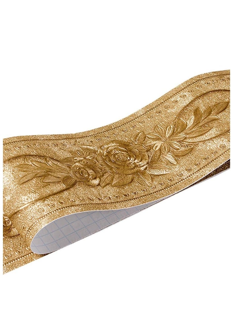 SOLARAE 3D Flower Pattern Molding Peel Stick Wall for Home Decor Bathroom Mirror Wallpaper and Frame Kitchen Bulletin Board - Image 1