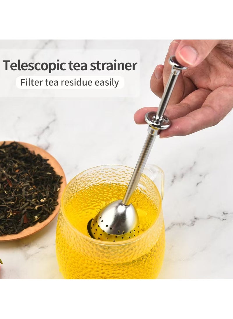 1PC Reusable Stainless Steel Tea Strainer Mesh Infuser Basket Loose Tea Leaf Infusers Herb Filter for Mug Teapot Teaware  - Image 1