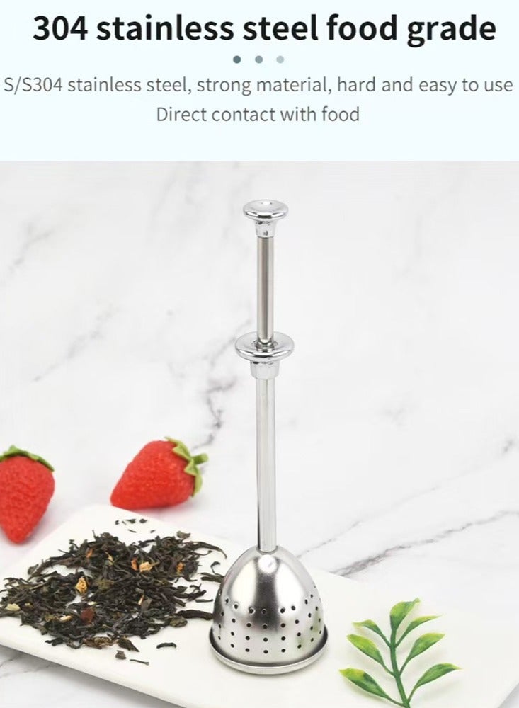 1PC Reusable Stainless Steel Tea Strainer Mesh Infuser Basket Loose Tea Leaf Infusers Herb Filter for Mug Teapot Teaware  - Image 5