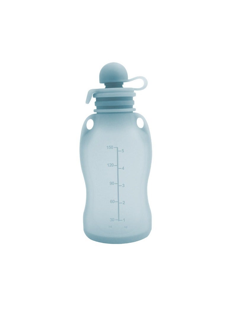 Home Fresh-Keeping Portable Silicone Breast Milk Bag Can Be Refrigerated And Reused Blue 150ml*5 - Image 1