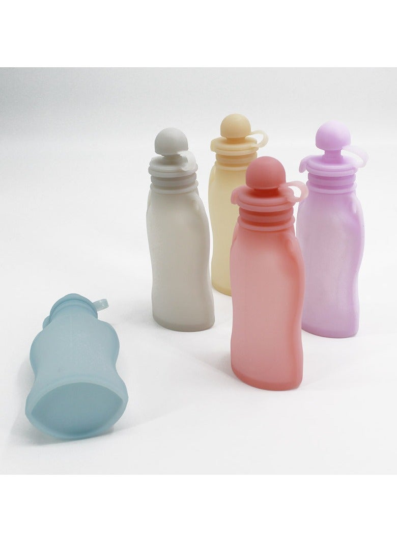 Home Fresh-Keeping Portable Silicone Breast Milk Bag Can Be Refrigerated And Reused Blue 150ml*5 - Image 4