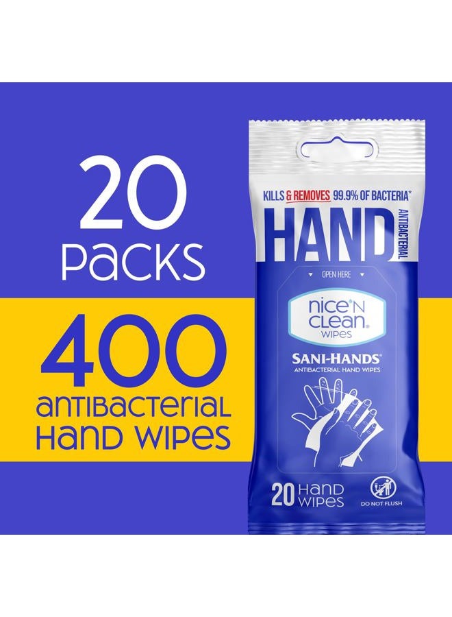 Nice 'N Clean مناديل يد رطبة للبشرة الحساسة معززة بالألوة وفيتامين E، زرقاء، 400 قطعة - Image 3