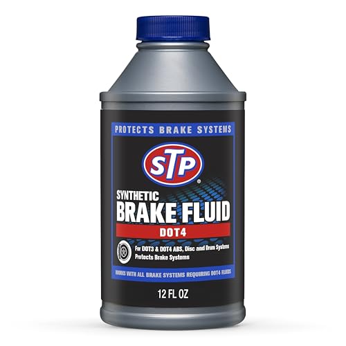 STP Synthetic Brake Fluid, Dot 4 Brake Fluid Protects Brake Systems, ABS, Disc and Drum Systems, 12 Oz, STP - Image 1