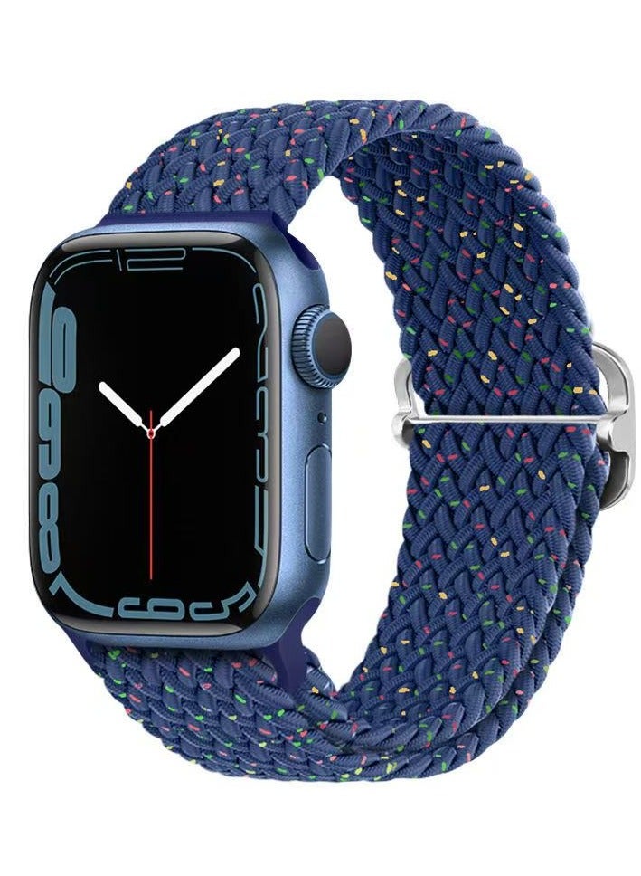 Beauenty Watch Nylon Band 38/40/41/42mm Compatible with Apple Watch Serie  8/7/SE/6/5/4/3/2/1  starlight blue - Image 1
