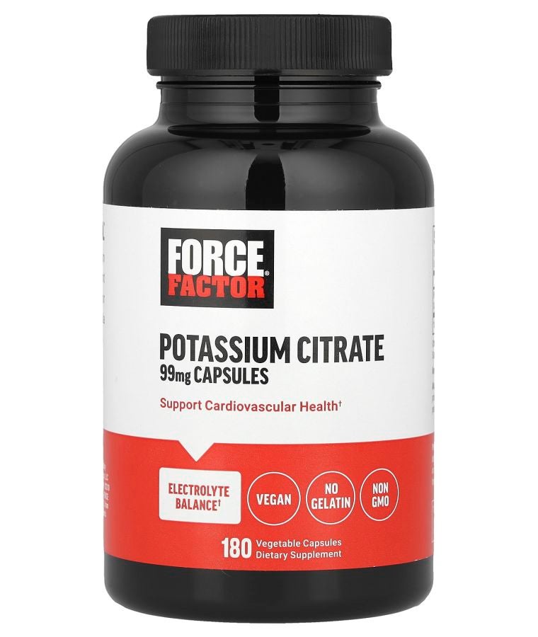 Force Factor Potassium Citrate 99 mg 180 Vegetable Capsules