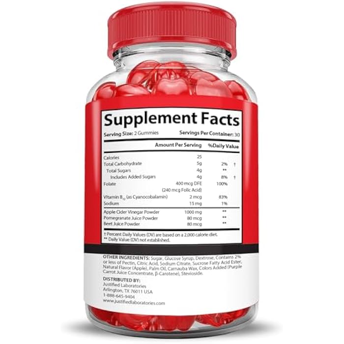 Justified Laboratories (2 Pack Keto Crave Keto ACV Vegan Non GMO 120 Gummies - Image 2