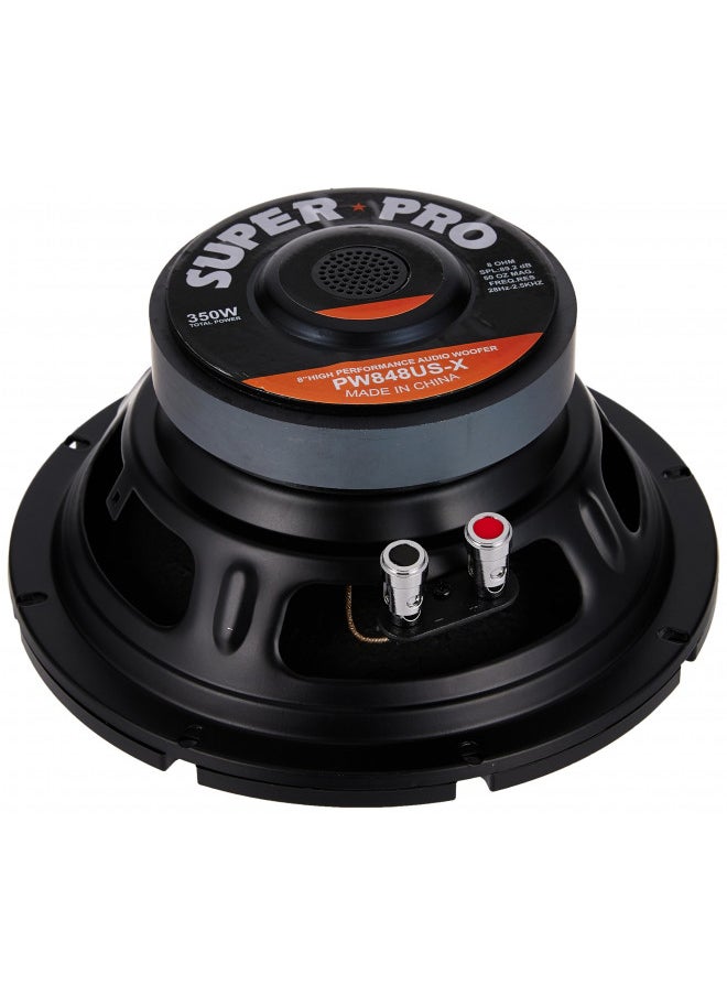 Pyramid - Pyramid 8 Inch Car Subwoofer Speaker - 350 Watt High Powered Car Audio Sound Component Speaker System w/ 1.5 Inch High-Temperature Kapton Voice Coil, 89.2 dB, 8 Ohm, 50 oz Magnet - Pyramid PW848USX - Image 1