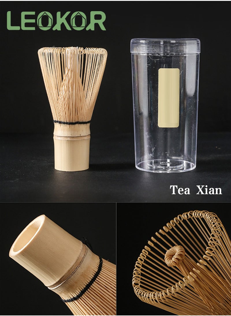 Matcha Tea Set, 7Pcs Matcha Whisk Set, Traditional Handmade Matcha Tea Tool, Include Matcha Bowl, Bamboo Matcha Whisk, Whisk Holder, Scoop, Scoop Stand, Stainless Steel Tea Sifter, Tea Towel