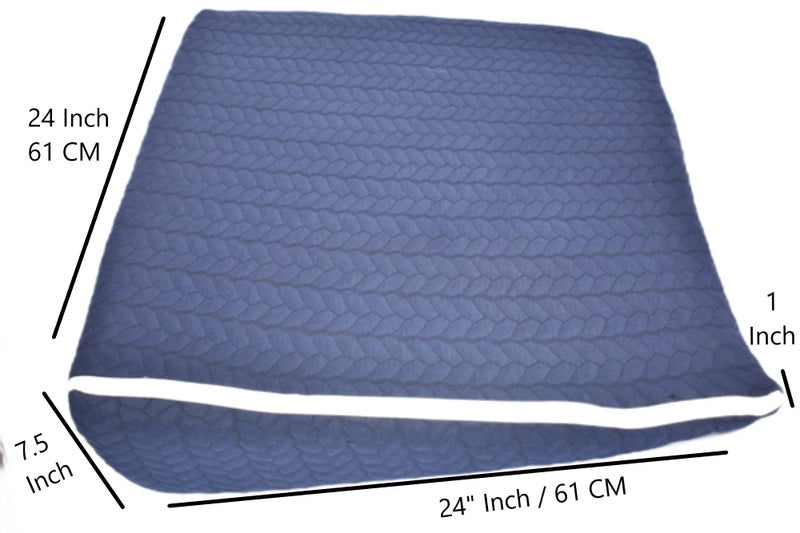 GET IT Wedge Orthopedic Pillow with Detachable Cover Acid Reflux Memory Foam Support Firm Pillow for Sleeping ,Leg Elevator ,Back & Neck Pain Relief (Navy Blue Diamond , 24 inch X 24 inch X 8 Inch) - Image 4