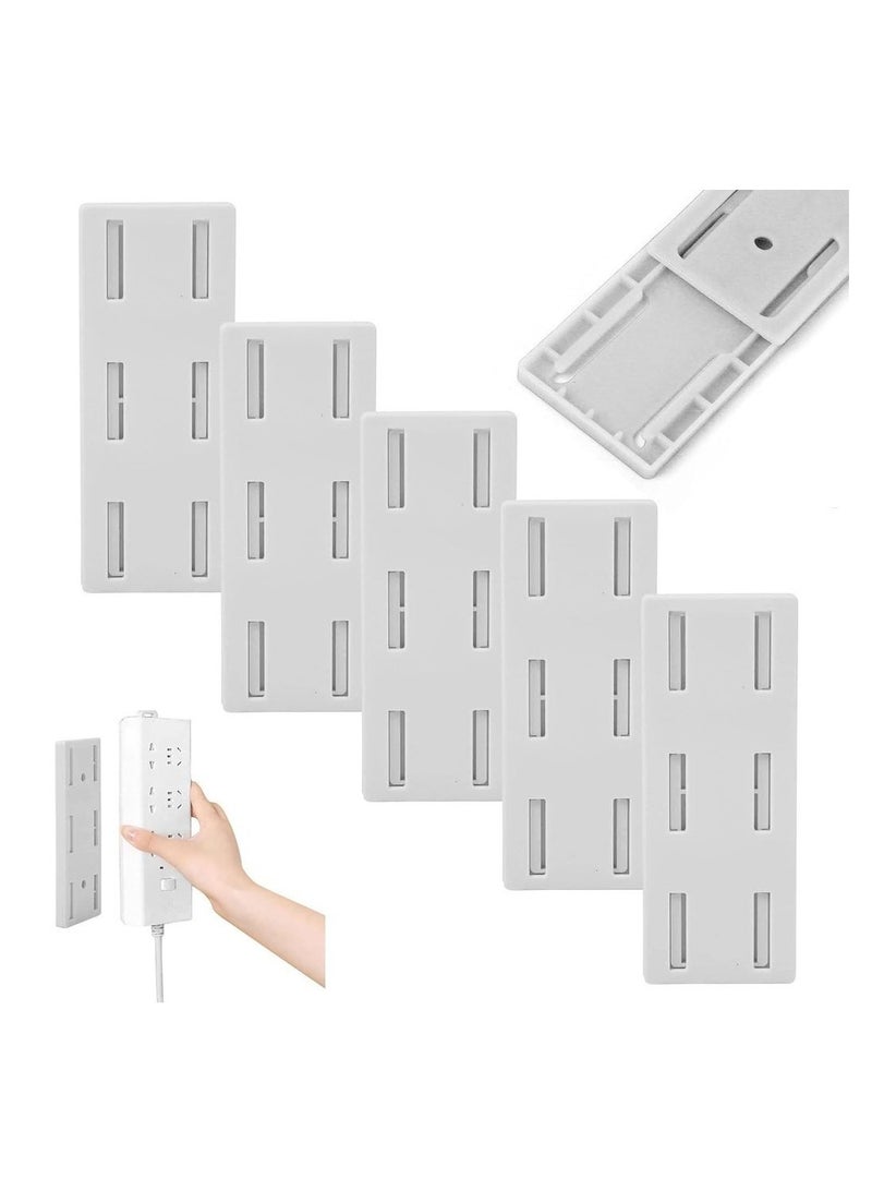 Self Adhesive Power Strip Holder Seamless Punch Free Plug Desktop Socket Fixer For Cable Management And Surge Protector Desk Wall Mountable Plug-in Socket Fixer Bracket Stand  - Image 1