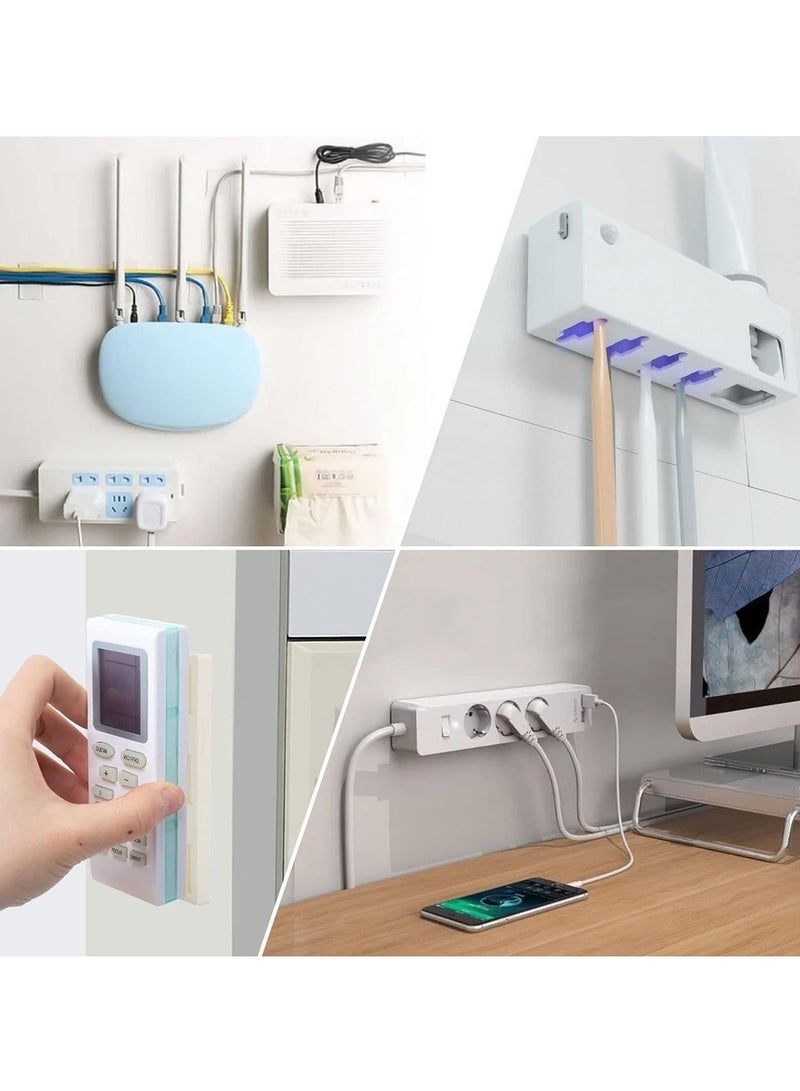 Self Adhesive Power Strip Holder Seamless Punch Free Plug Desktop Socket Fixer For Cable Management And Surge Protector Desk Wall Mountable Plug-in Socket Fixer Bracket Stand  - Image 3