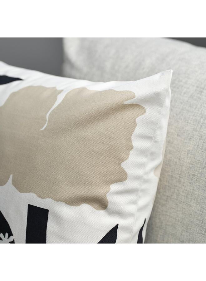 erorex Cushion cover, black/light beige, 50x50 cm - Image 4