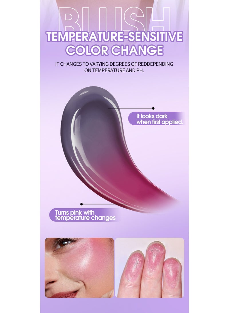 TVLV pHlush Stick Cream Blush Stick pH-Activated - pHlush Stick Multi-Use, Blush for Cheeks and Lips, Cooling Nourishing Color-Adjusting Makeup - Image 5