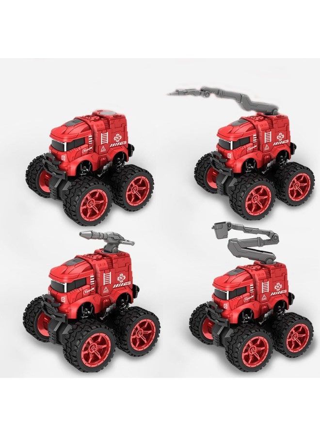هالامودو 【4 قطع سيارات إطفاء بقوة القصور الذاتي】 ألعاب سيارات إطفاء للأطفال | سيارة إنقاذ/سيارة رشاشة علوية/سيارة رشاشة/سيارة سلم بتصميم واقعي | ألعاب توعية سلامة للأولاد والبنات من عمر 3 سنوات | مادة ABS متينة وآمنة بدون رائحة | نظام دفع أمامي وانزلاق خلفي | حواف ناعمة ومستديرة | مفاصل متحركة لمزيد من المتعة | تنمية القدرات المعرفية + المهارات العملية + المهارات الاجتماعية | تصميم صديق للبيئة لا يحتاج بطاريات | مثالي لتمثيل دور رجال الإطفاء - Image 1