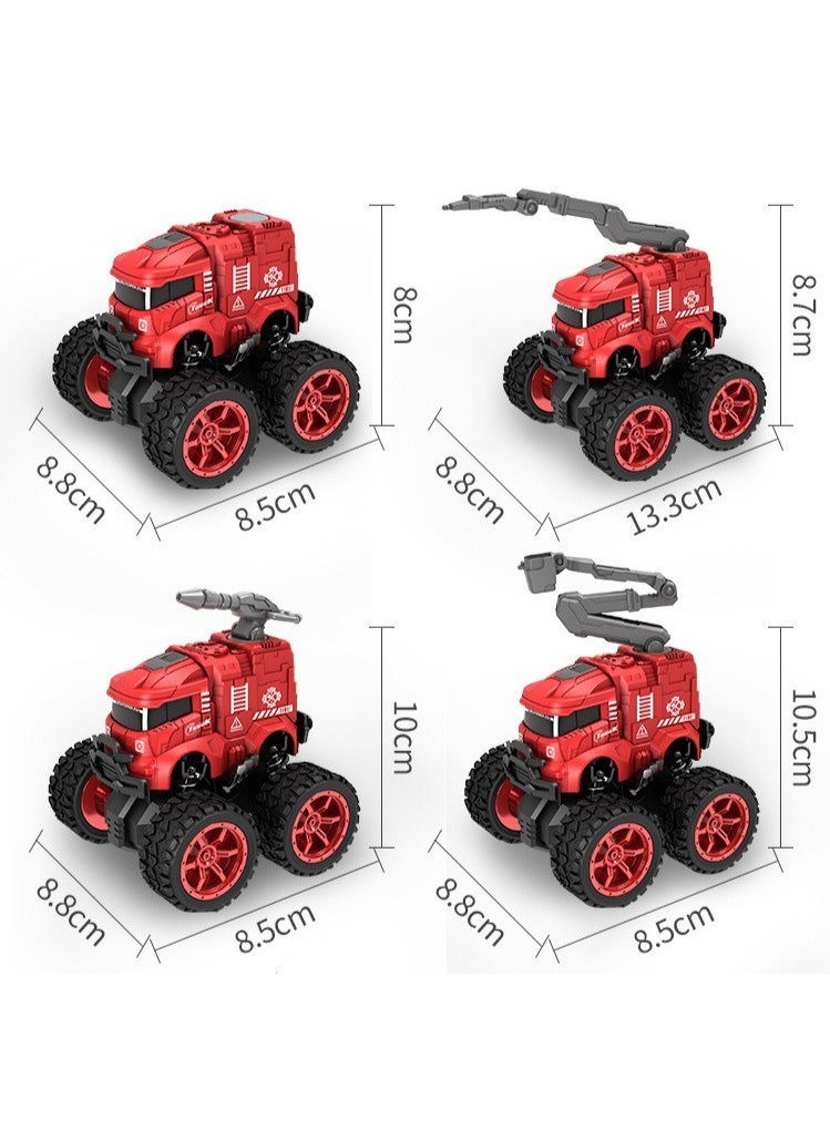 هالامودو 【4 قطع سيارات إطفاء بقوة القصور الذاتي】 ألعاب سيارات إطفاء للأطفال | سيارة إنقاذ/سيارة رشاشة علوية/سيارة رشاشة/سيارة سلم بتصميم واقعي | ألعاب توعية سلامة للأولاد والبنات من عمر 3 سنوات | مادة ABS متينة وآمنة بدون رائحة | نظام دفع أمامي وانزلاق خلفي | حواف ناعمة ومستديرة | مفاصل متحركة لمزيد من المتعة | تنمية القدرات المعرفية + المهارات العملية + المهارات الاجتماعية | تصميم صديق للبيئة لا يحتاج بطاريات | مثالي لتمثيل دور رجال الإطفاء - Image 3