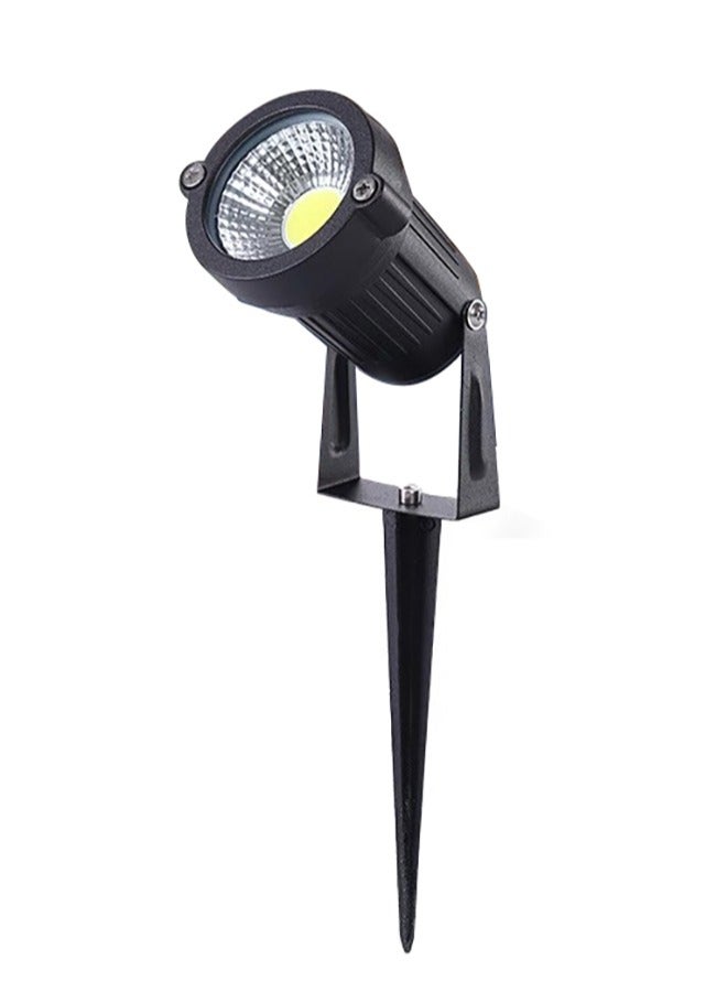 2 حزمة في الهواء الطلق LED حديقة أضواء الأرض، DC12V-24V 3W أبيض دافئ IP65 للماء أضواء الفيضانات في الحديقة لساحة المنزل، الفناء، السياج، الجدار، المسار، الممرات، الممر، أضواء العشب مع ارتفاع أسود - Image 1