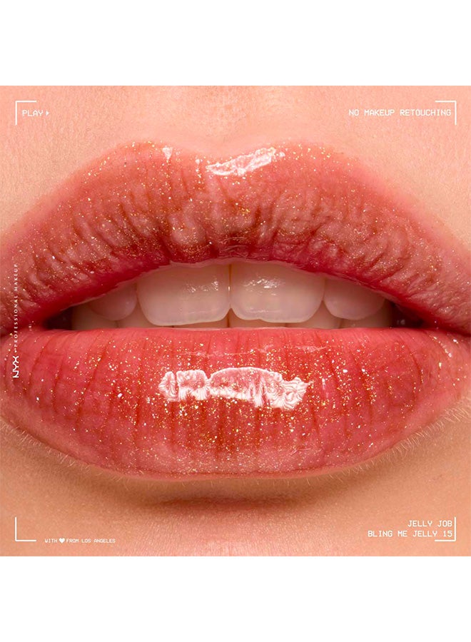 NYX PROFESSIONAL MAKEUP Jelly Job, Full-Bodied Shine Gloss, Lip-Smoothing Shine, Hyper-Glossy Finish, Bling Me Jelly - Image 4