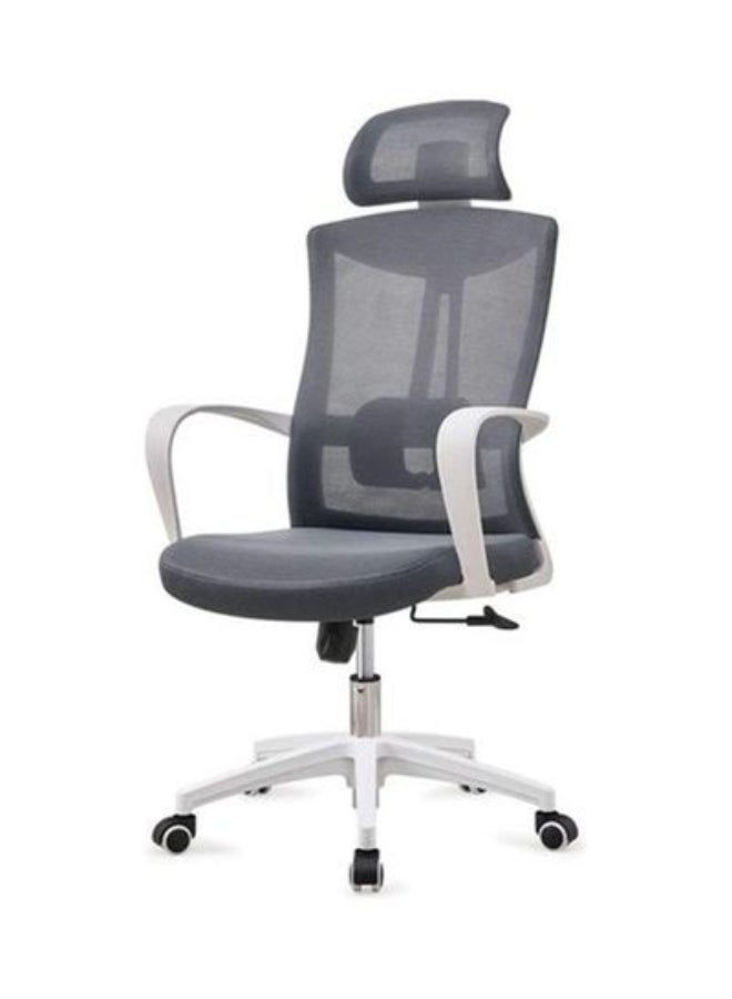 LANNY كرسي لاني الشبكي لمكتب الكمبيوتر قماش قابل للتعديل مريح دوار قابل للرفع كرسي مكتب، كرسي ذراعي عصري، كراسي كمبيوتر دوارة للمنزل، مناسبة للاجتماعات والاستقبال، كرسي دراسة (رمادي) - Image 2