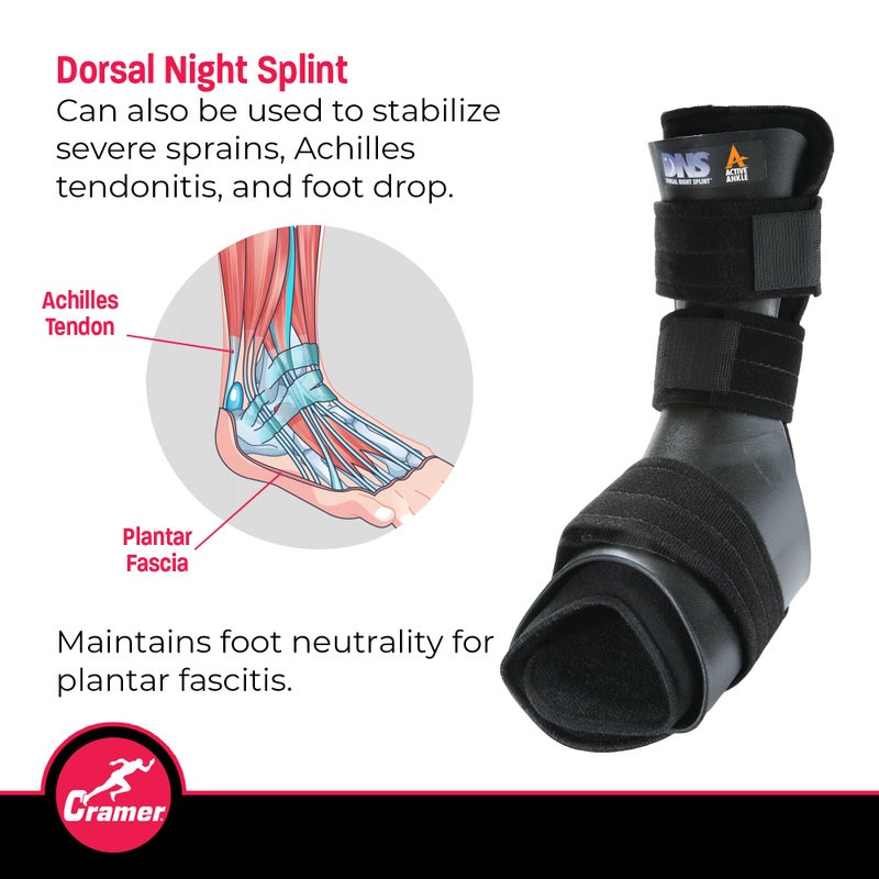 Cramer Dorsal Night Splint, Small, Foot Brace for Plantar Fasciitis Support, Lightweight Low-Profile Sleep Aid, Adjustable Arch Alignment Splint for Left or Right Foot, Slip-Resistant Fit - Image 4