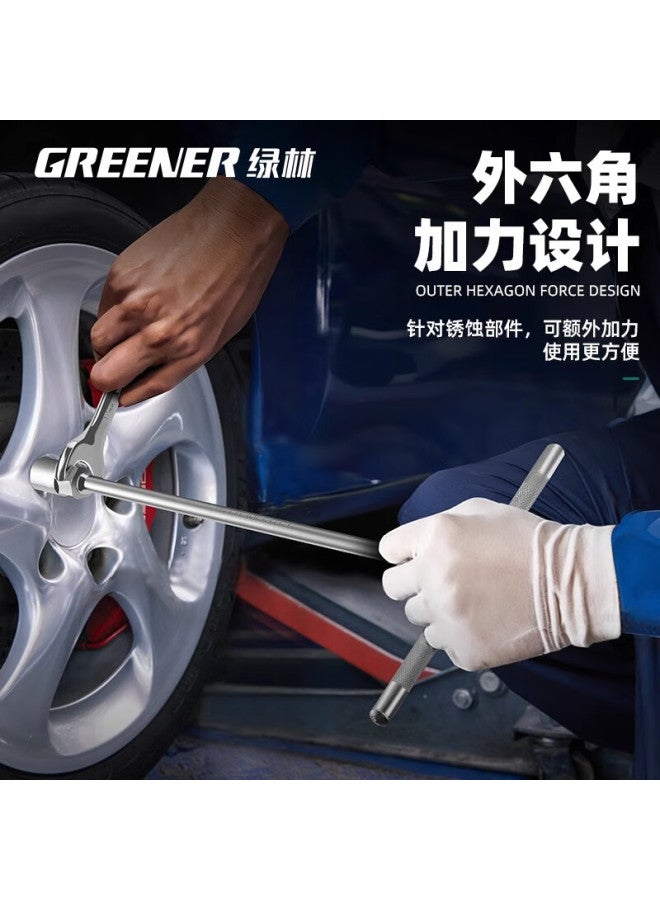 Greener Manual T-type Socket Wrench Multi-function Cross-shaped External Hexagon Wrench Automotive Motorcycle Repair Tool - Image 2
