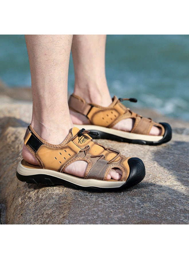 CARTELO Summer Outdoor Openwork Sandals, Breathable Anti-collision Toe Soft Sole Beach Sandals For Men, Men's Sandals - Image 4