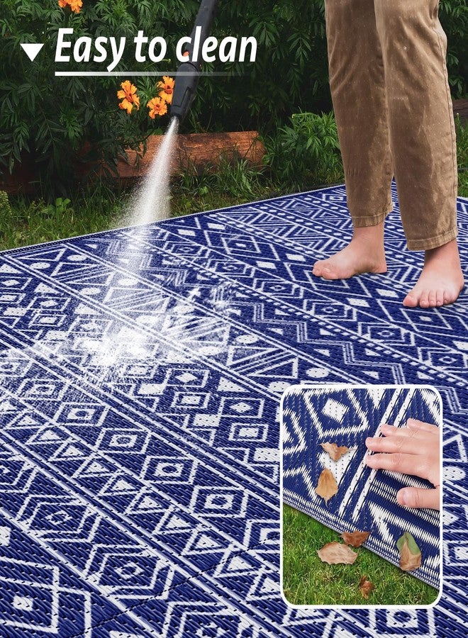 StepLively Outdoor Rug 5x8 ft, Reversible Waterproof Outdoor Plastic Straw Rug, Patio Rug Waterproof, Outdoor Large Area Rug for RV, Camping, Garden, Porch, All-Weather & Easy to Clean(Blue) - Image 3