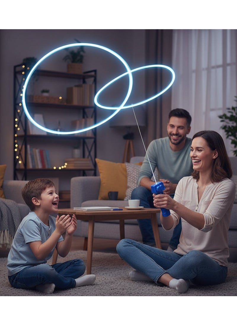 Y&D Glow-in-the-Dark Rope Launcher Adjustable Speed Rope Toys Tease Cats and Dogs Decompression Thruster - Image 1