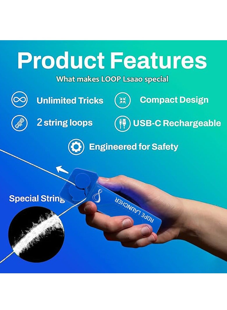 Y&D Glow-in-the-Dark Rope Launcher Adjustable Speed Rope Toys Tease Cats and Dogs Decompression Thruster - Image 3