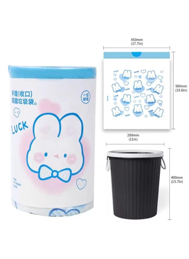 Generic Drawstring Cute Cartoon High Value Home Kitchen Portable Thickened Garbage Bag Printing 100 Pieces in Roll  - Image 2