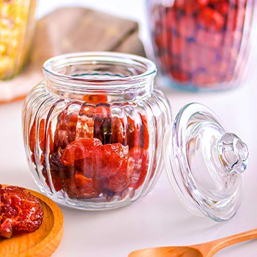 WRINGO 500ML White Glass Storage Jar With Air Tight Glass Lids- Airtight Food Jars Glass Kitchen Containers For Pantry, Pickle Jar, Sugar Pasta Cereal Flour Sugar Storage Jar (WR-01, Set of 2) - Image 4