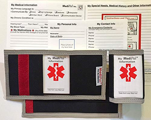 MediPal Medical Alert ID on Seatbelt Covers Shoulder Strap, w/Emergency Medical info for Autism Awareness, an Allergy ID, Seizure Alert, Diabetic ID, Dementia Product for Elderly + Medication List - Image 2
