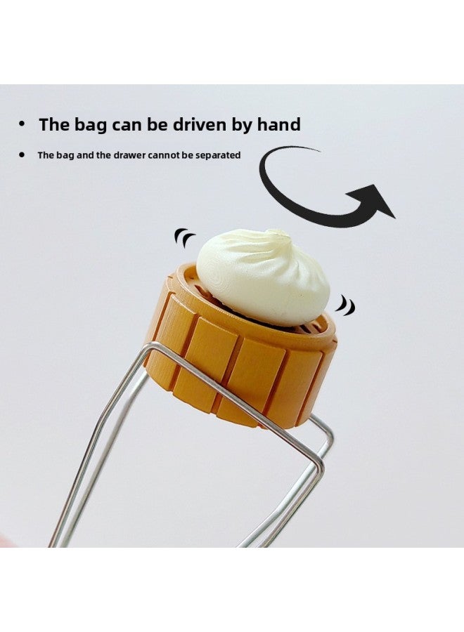 Keycap Cyberpunk Keycap Steamer Gourmet Magnetic Separation Retro Decompression Keyboard Small Cage Bag Food Resin 
