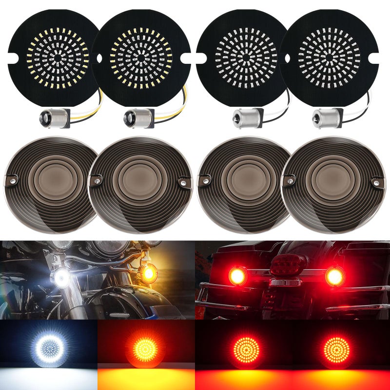 ANONEMOTO Brightness 1157 1156 LED Turn Signals 3 1/4 Inch Compatible for Harley Electra Glide Road King Softail Tour Glide Ultra Limited Turn Signal Led Lights Brake Lights 1986-2024 - Image 1