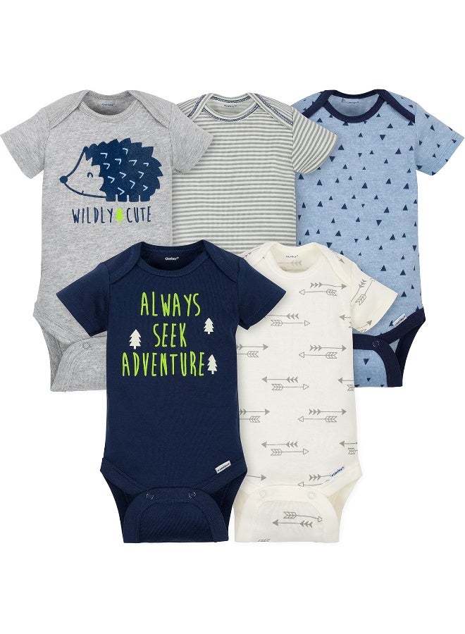 Gerber Gerber Baby 5-Pack Solid Onesies Bodysuits 
