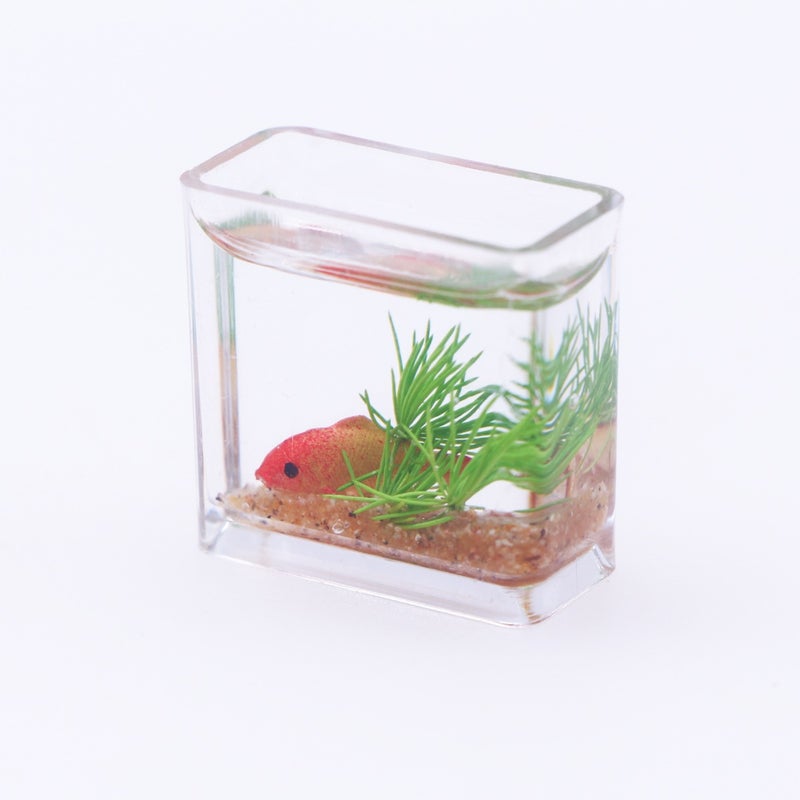 Miniature Dollhouse Fish Tank Model Orange