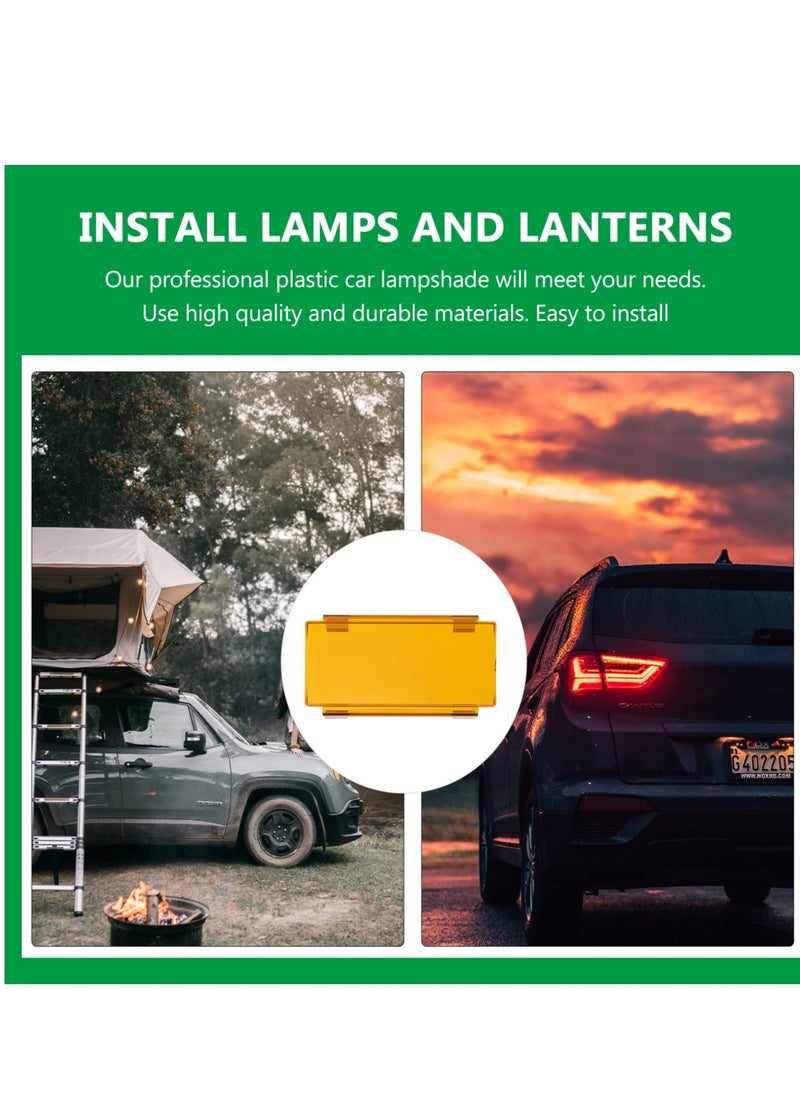 Excefore - 2 Pack Car LED Lampshade Light Bar Covers, Premium Plastic Tail Lamp Cover, Suitable for Off Road Transparent Square Lamp Shade - Image 1