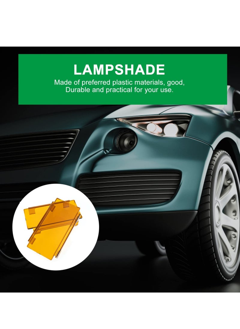Excefore - 2 Pack Car LED Lampshade Light Bar Covers, Premium Plastic Tail Lamp Cover, Suitable for Off Road Transparent Square Lamp Shade - Image 1