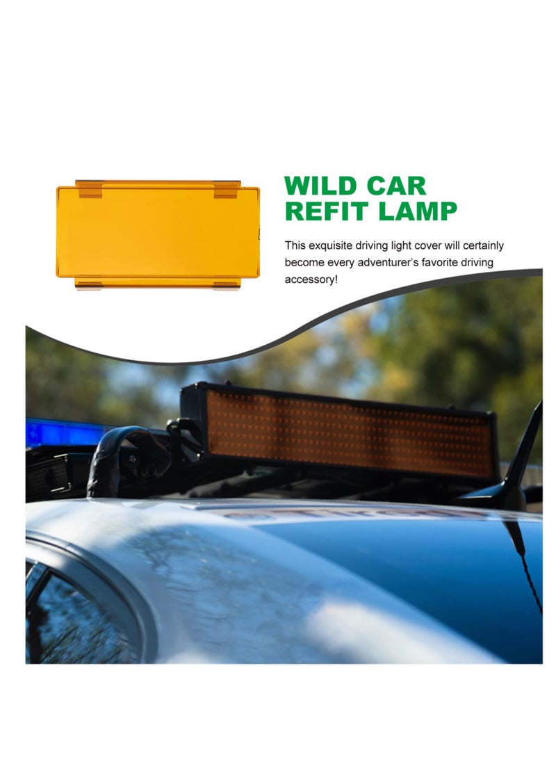Excefore - 2 Pack Car LED Lampshade Light Bar Covers, Premium Plastic Tail Lamp Cover, Suitable for Off Road Transparent Square Lamp Shade - Image 1