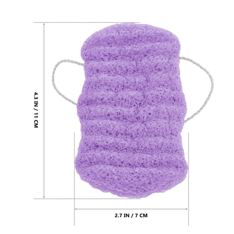 Purple Konjac Exfoliating Bath Sponge Body Scrubber for Deep Cleaning and Skin Care - Image 3