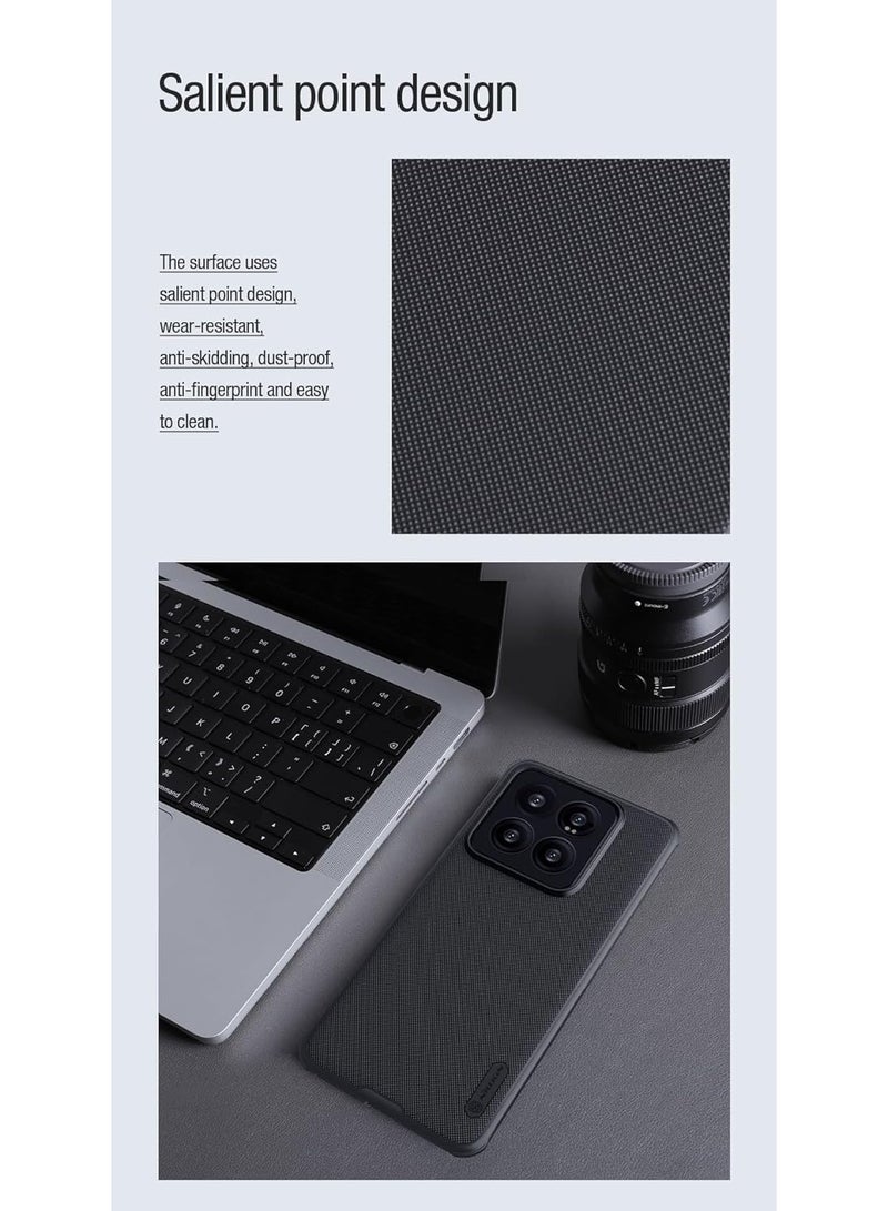 Nillkin Super Frosted Shield Pro Magnetic Series Cover Case Designed For Xiaomi Mi 14 Pro - Black - Image 4